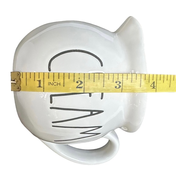 Rae Dunn CREAM Creamer Pitcher White Black Large Letters Dimples NWT 2017 OG - Picture 9 of 11